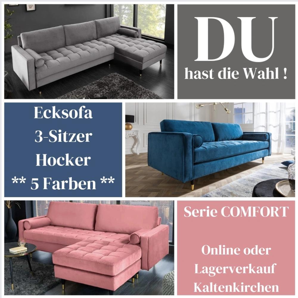 Trendiges Sofa + Hocker COMFORT