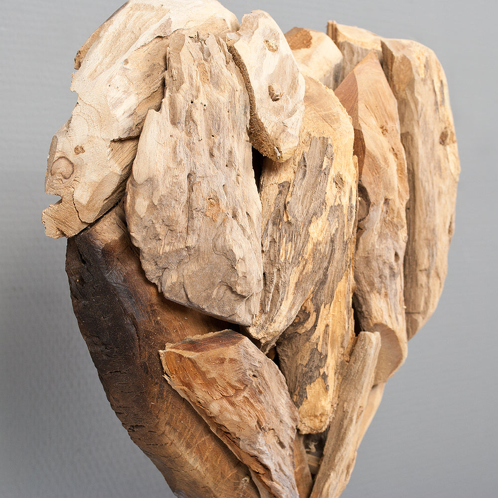 Herz-Figur HATI ca. H40cm aus massivem Teak