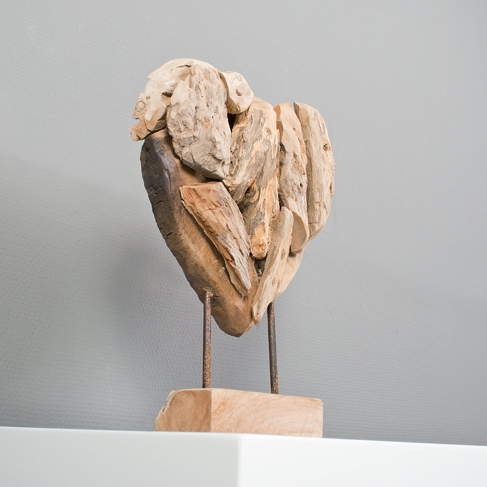 Herz-Figur HATI ca. H40cm aus massivem Teak