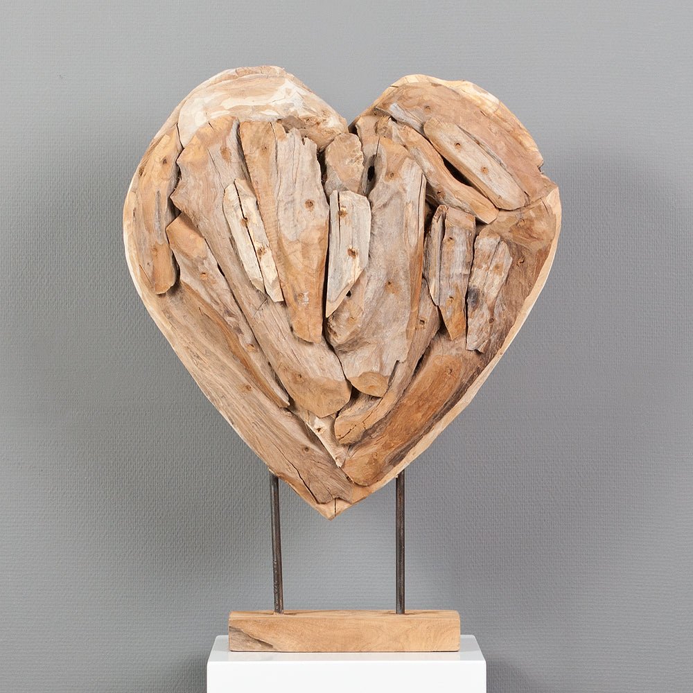 Herz-Figur HATI ca. H60cm aus massivem Teak