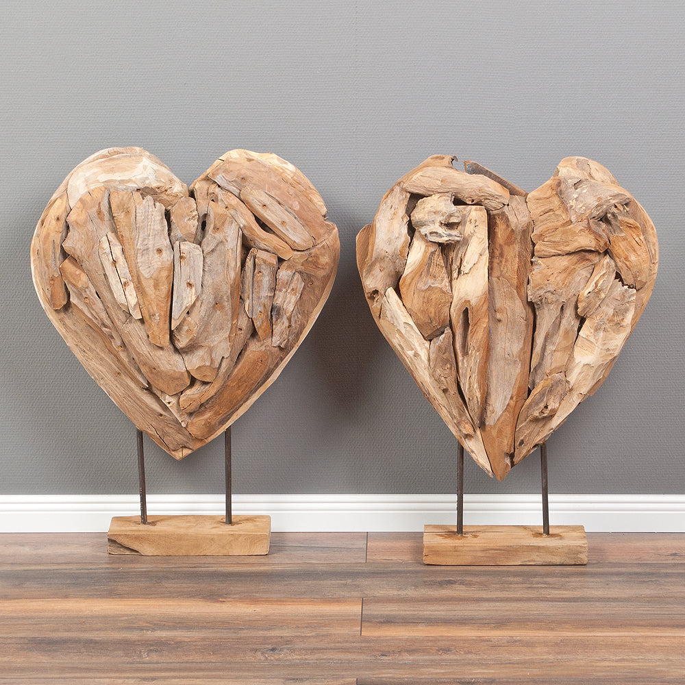Herz-Figur HATI ca. H60cm aus massivem Teak