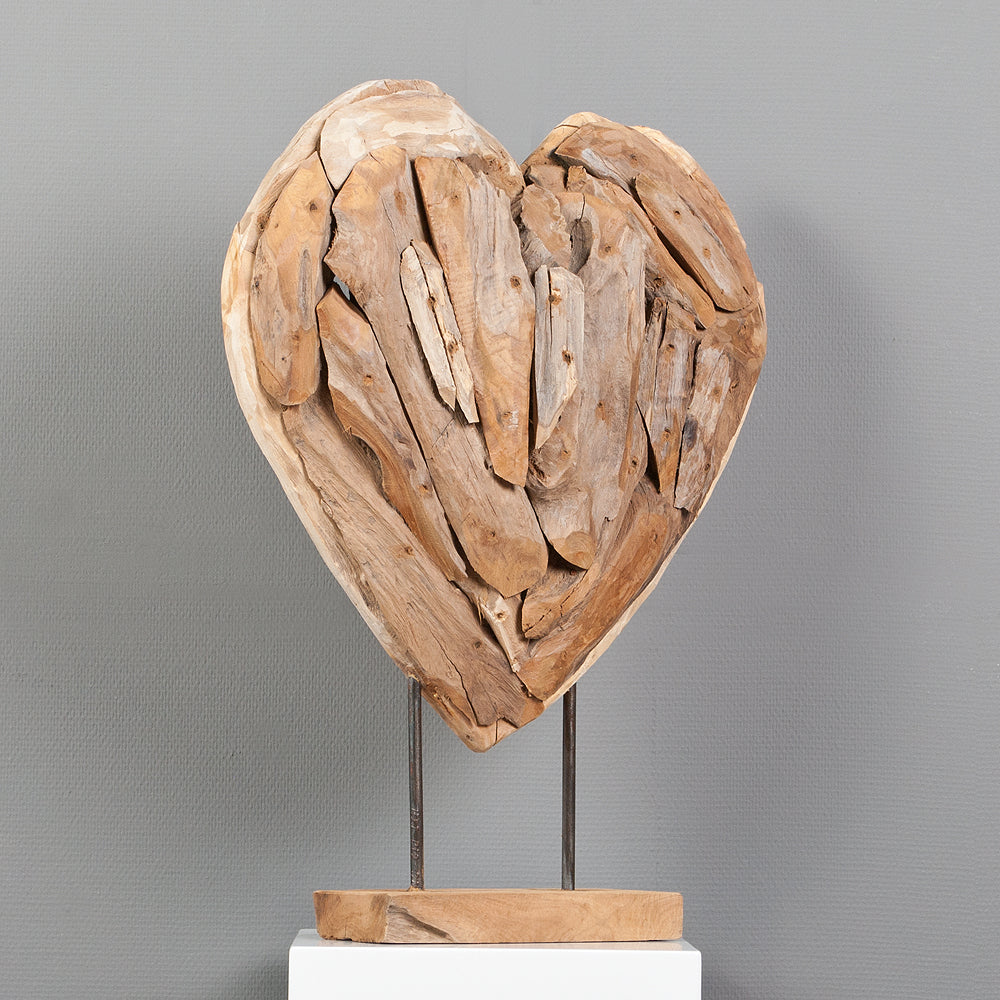 Herz-Figur HATI ca. H60cm aus massivem Teak