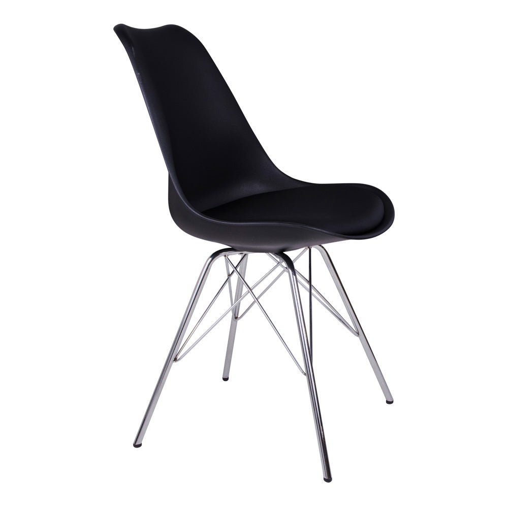 Klassiker Stuhl SCANDINAVIA (2er Set) schwarz
