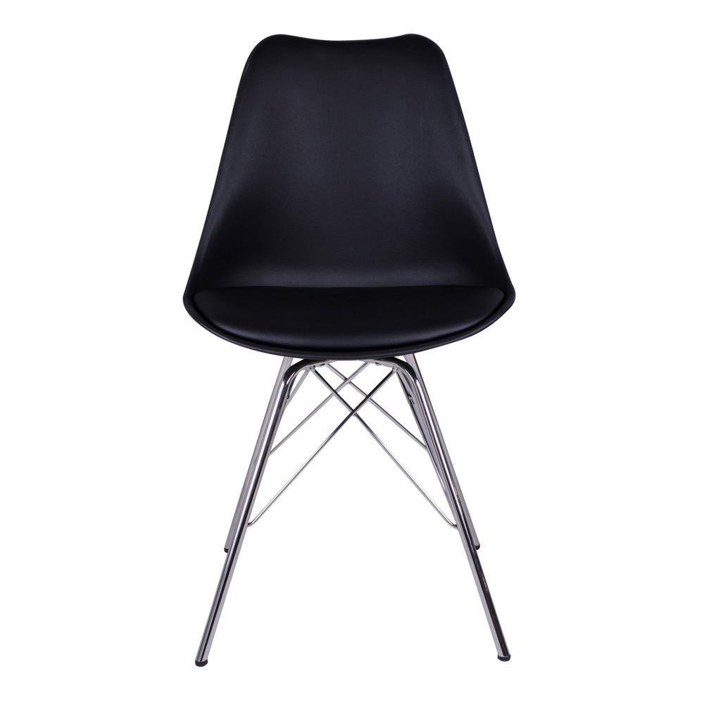 Klassiker Stuhl SCANDINAVIA (2er Set) schwarz