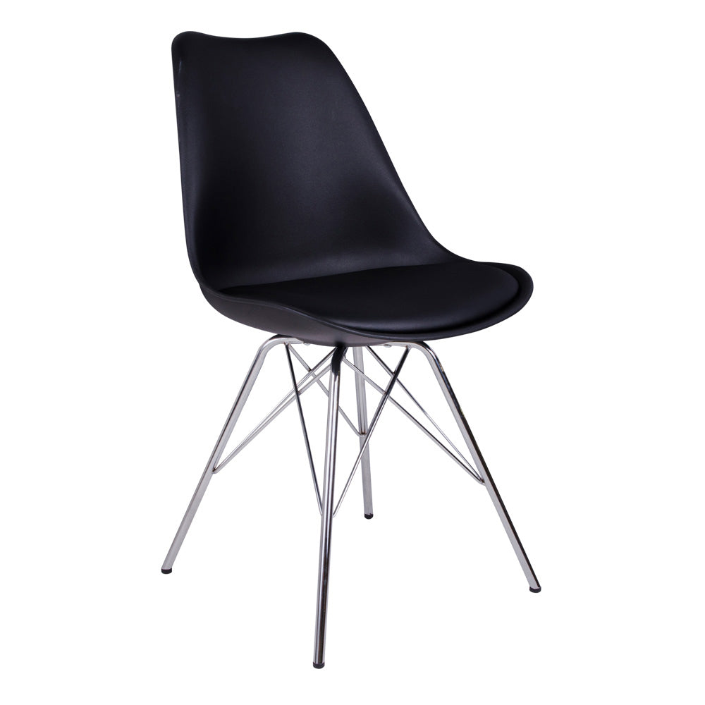 Klassiker Stuhl SCANDINAVIA (2er Set) schwarz