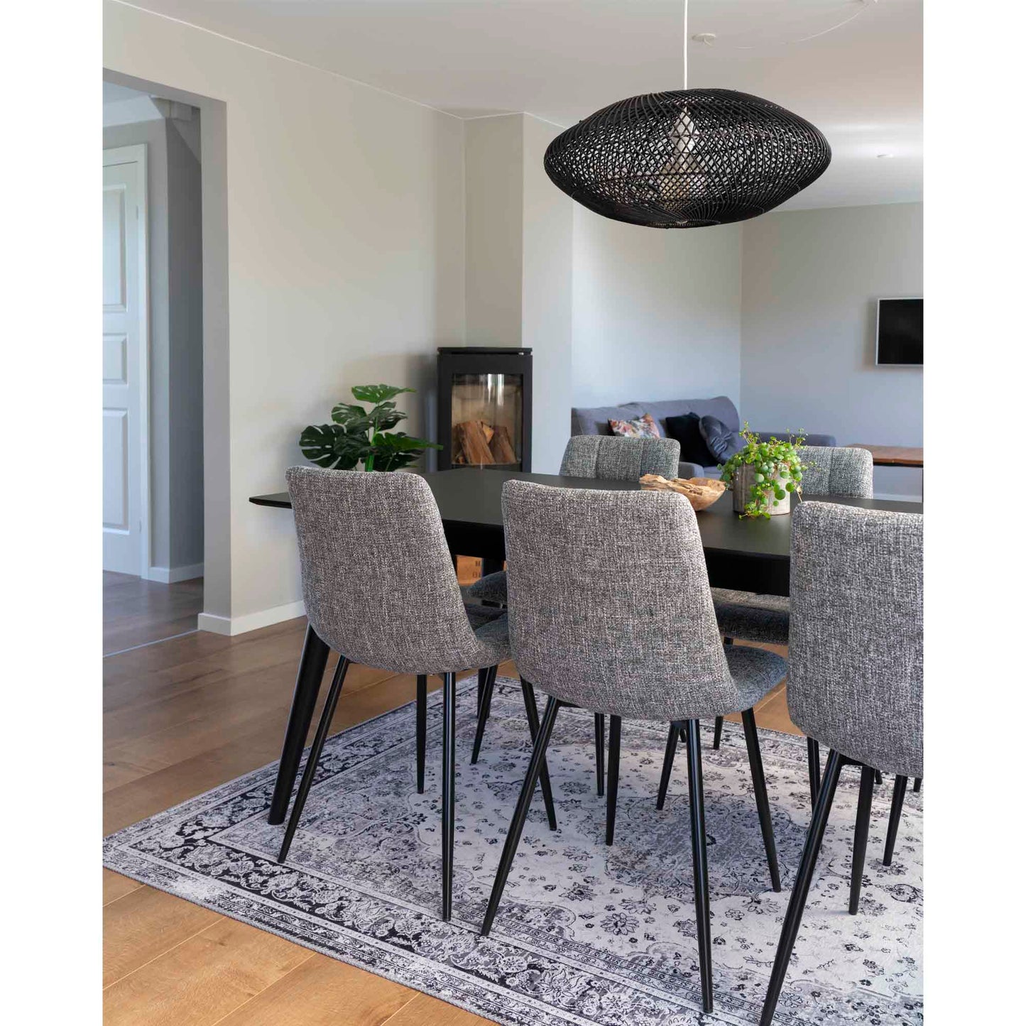 Moderner Stuhl LEIRIA  (2er Set) grau