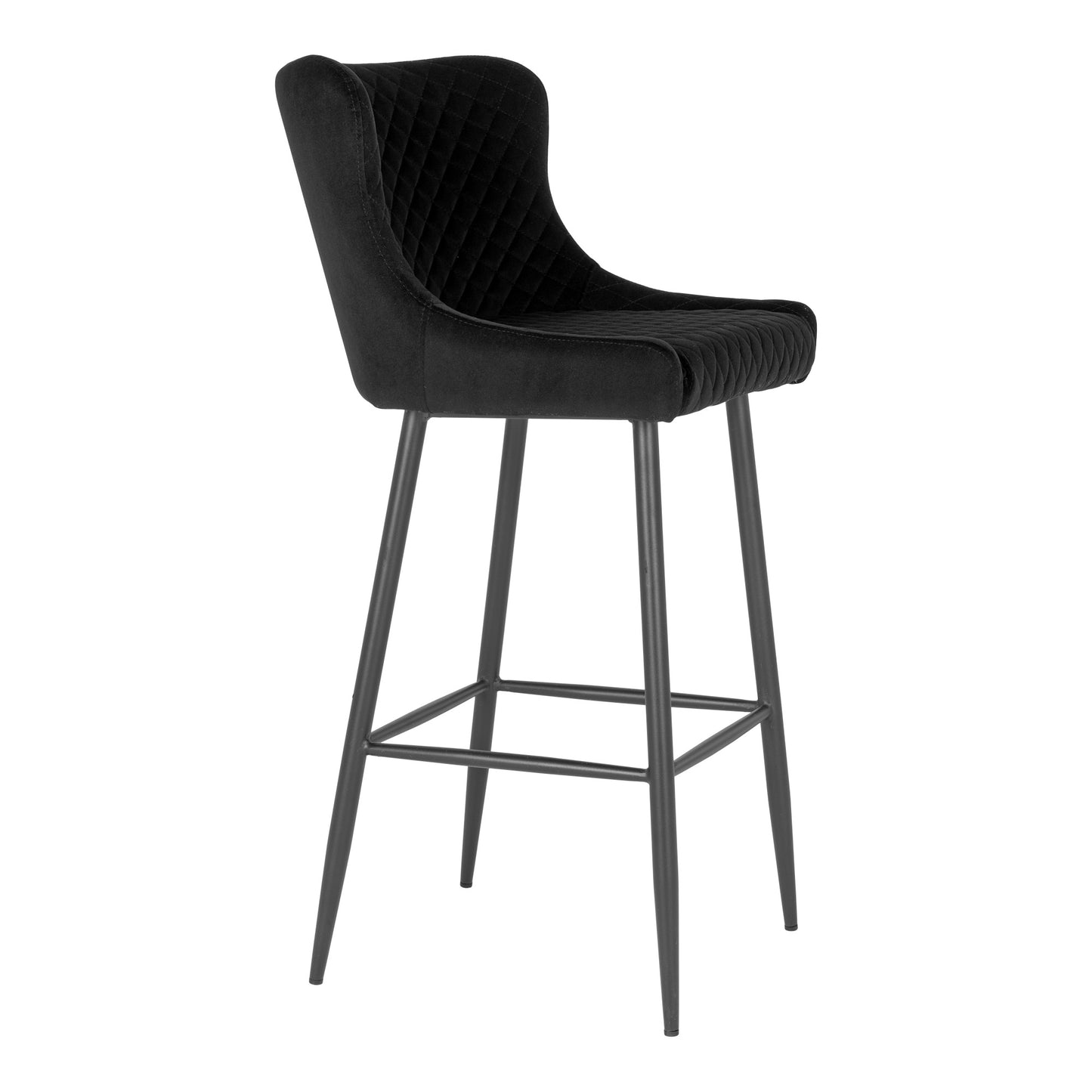 Design Barstuhl DIJON mit schwarzem Samt