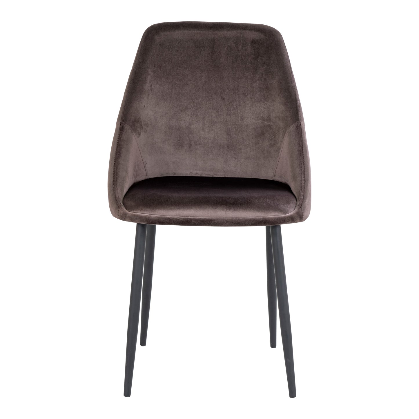 Design Stuhl LAGOS (2er Set) braun Samt