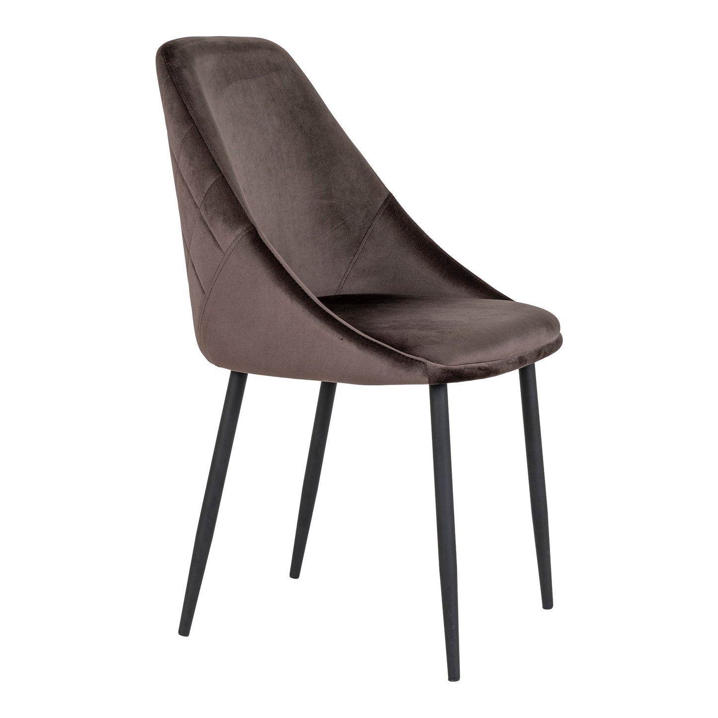 Design Stuhl LAGOS (2er Set) braun Samt