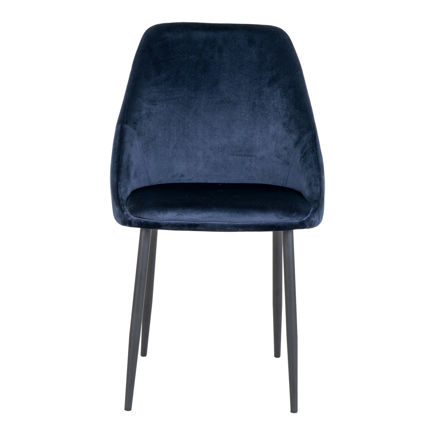 Design Stuhl LAGOS (2er Set) blau Samt