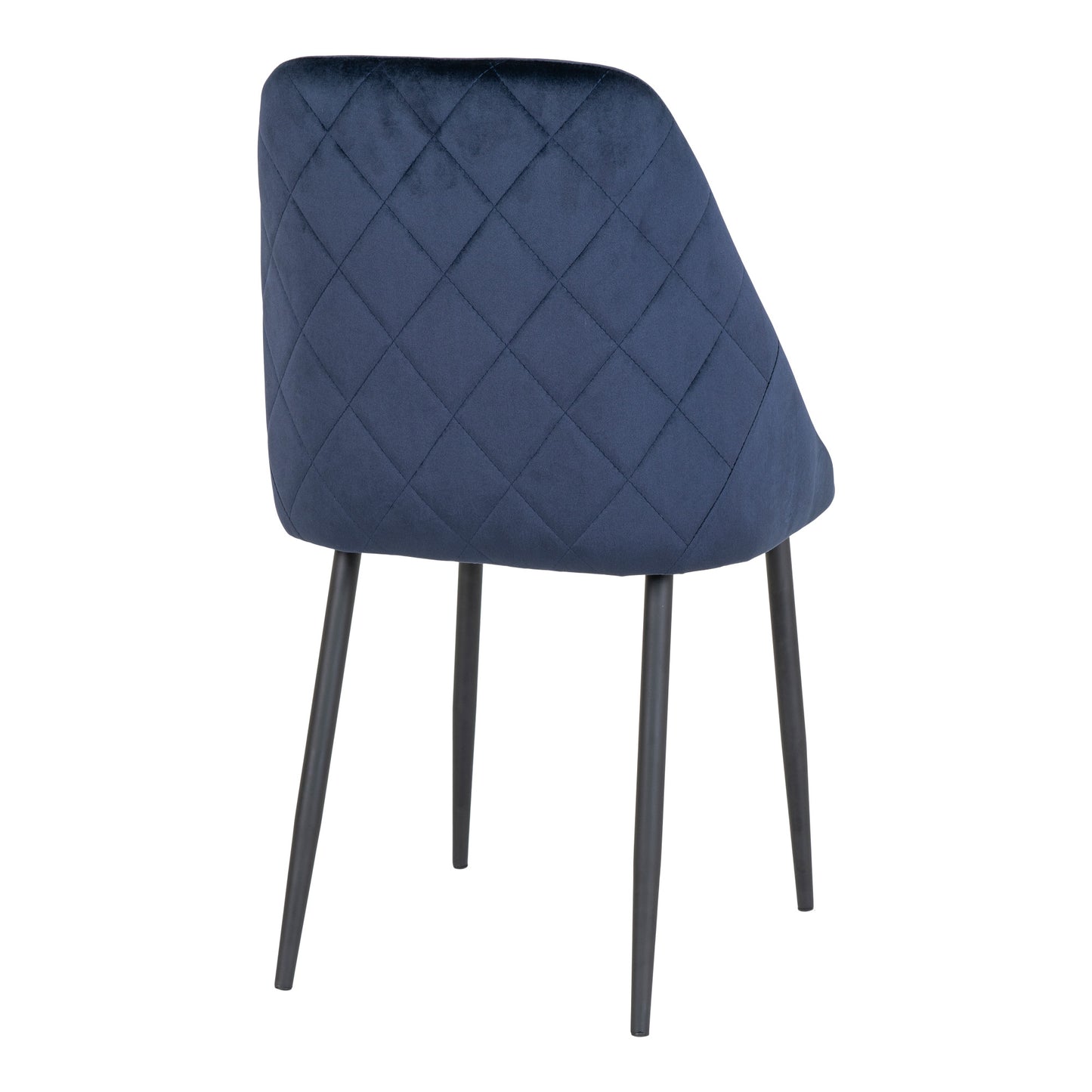 Design Stuhl LAGOS (2er Set) blau Samt