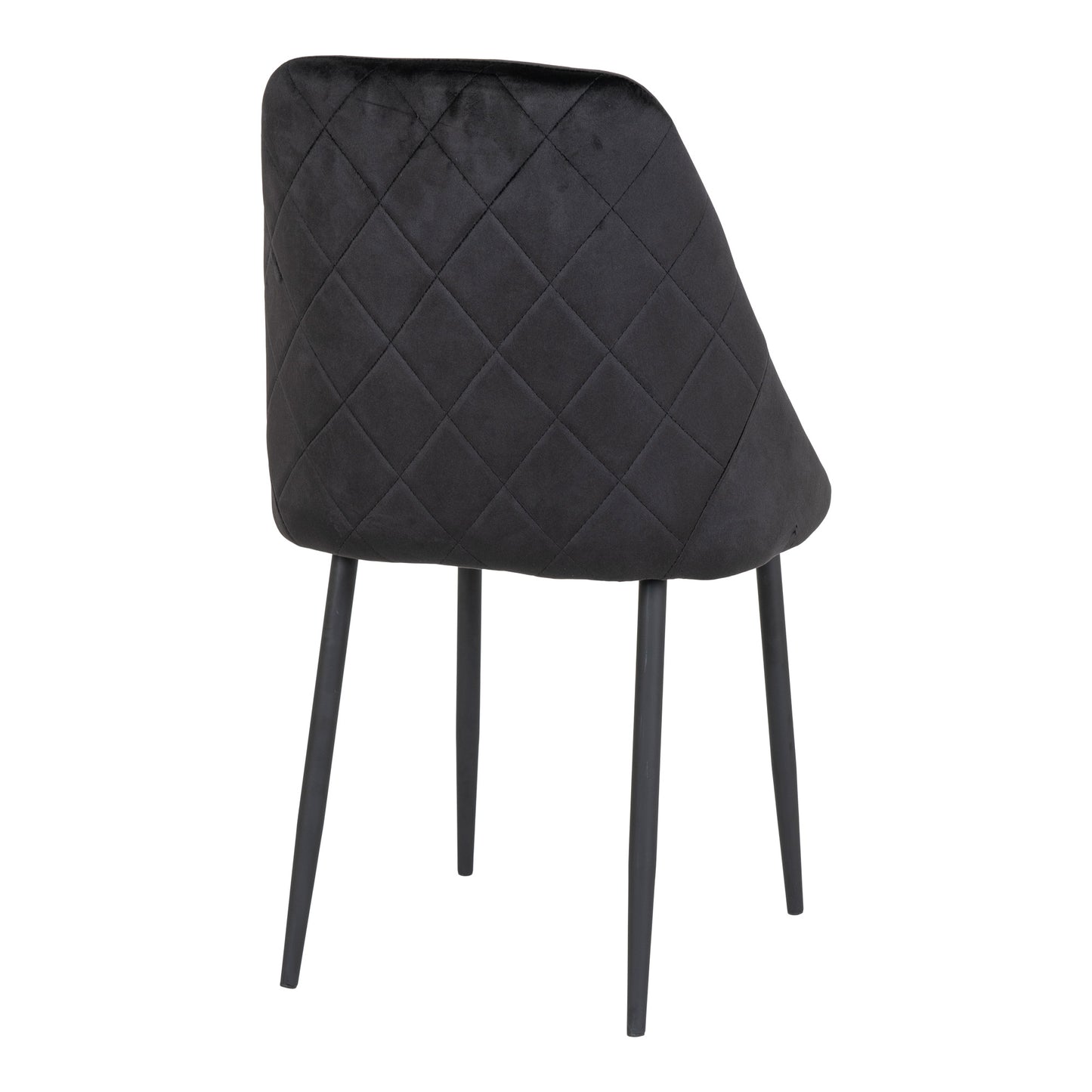 Design Stuhl LAGOS (2er Set) schwarz Samt
