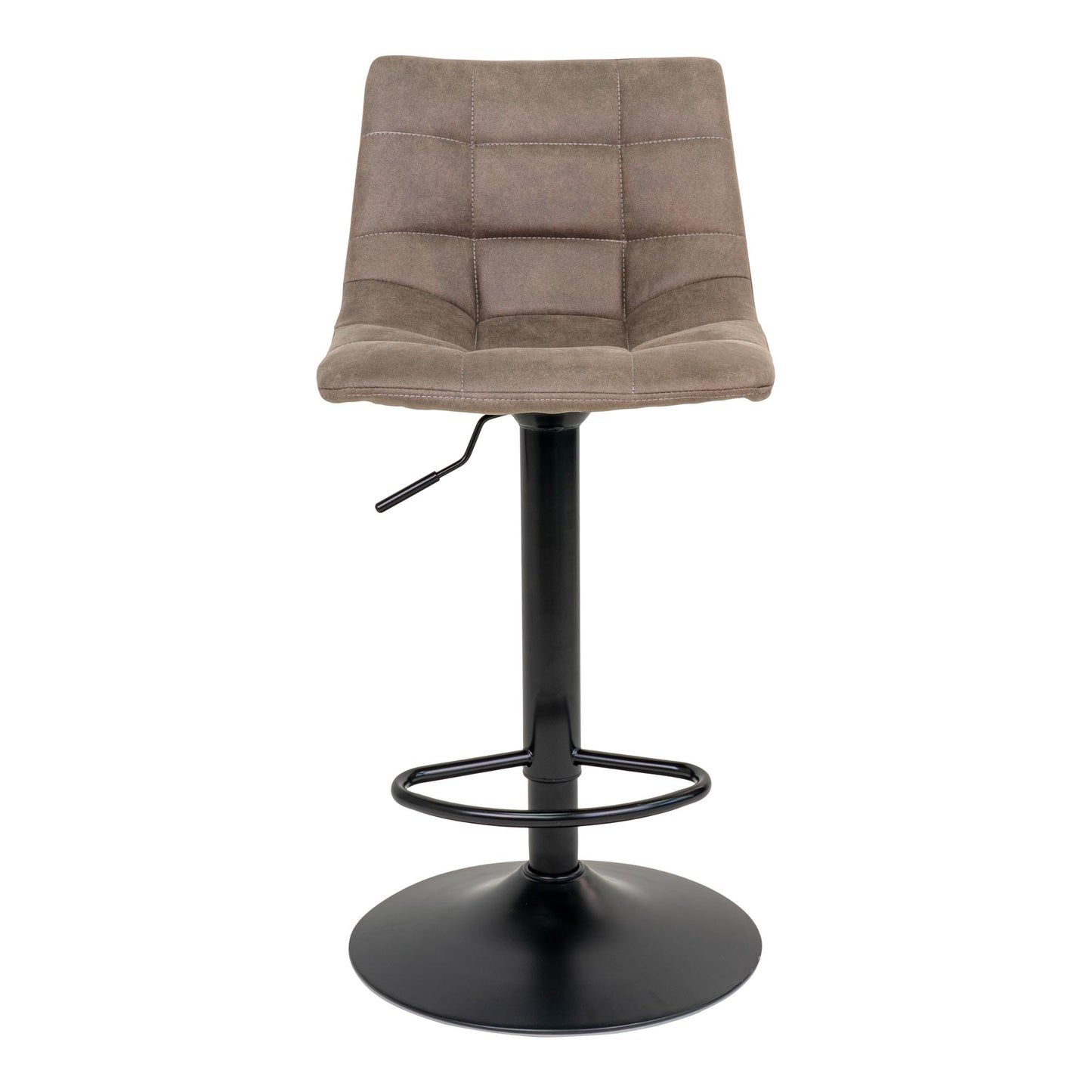2er Set moderner höhenverstellbarer Barstuhl LEIRIA light-braun Mikrofaser