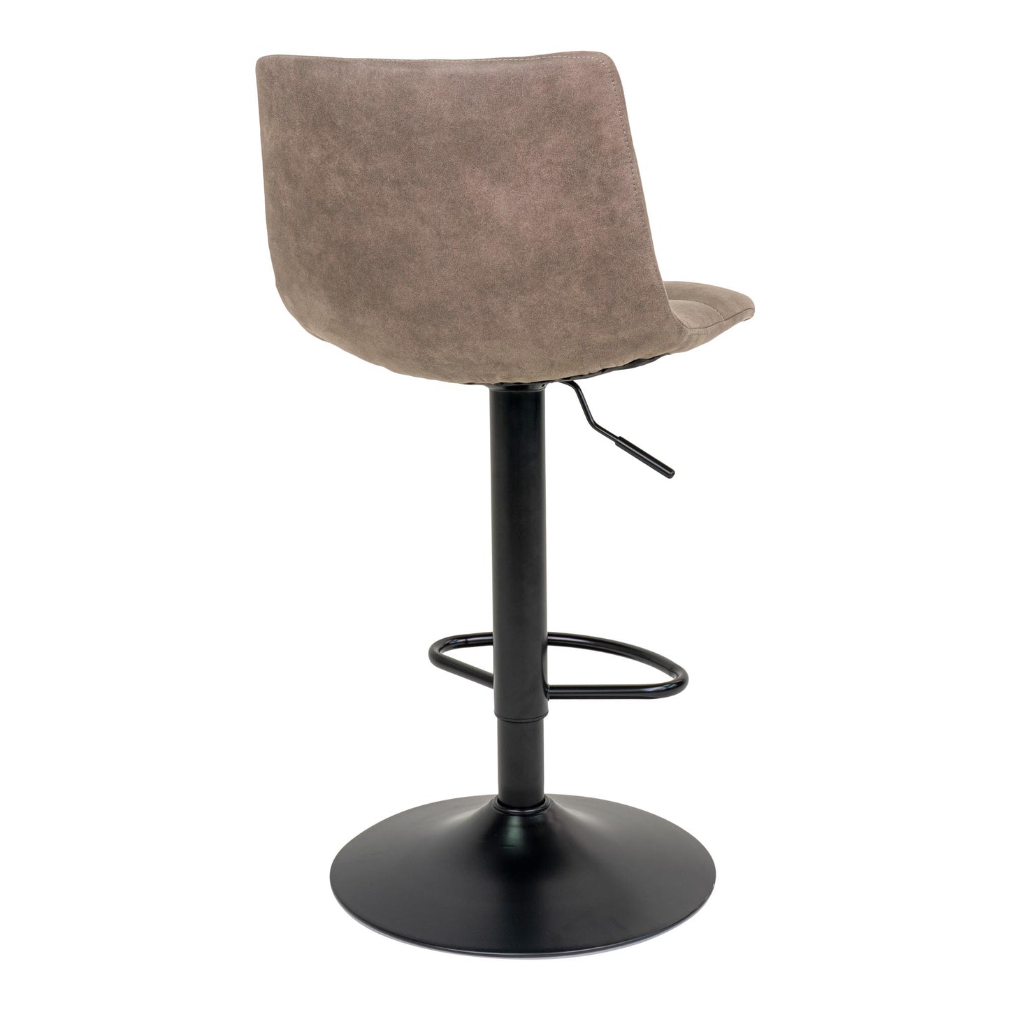 2er Set höhenverstellbarer Barstuhl LEIRIA light-braun Mikrofaser