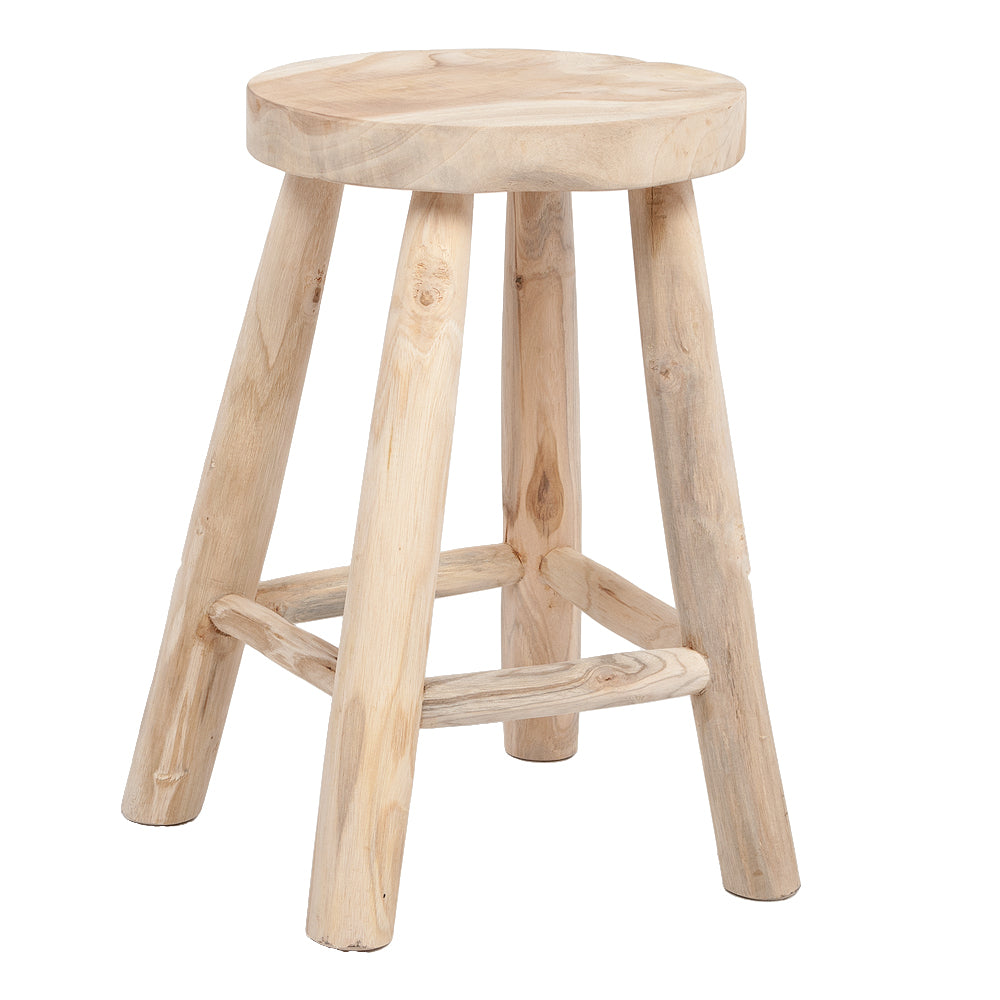 Teak Hocker PUTARAN Natural