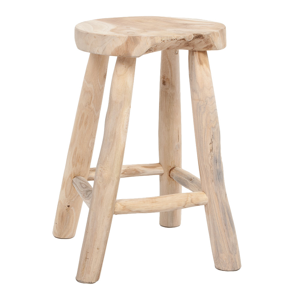 Teak Hocker PUTARAN Natural