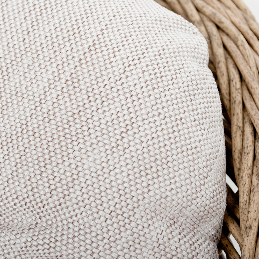 2er Set Sessel BELLA rundes Polyrattan Natural Gartenstuhl