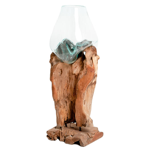 Aussergewöhnliches Deko-Objekt DROP-UNO ca. H70cm Teak Unikat