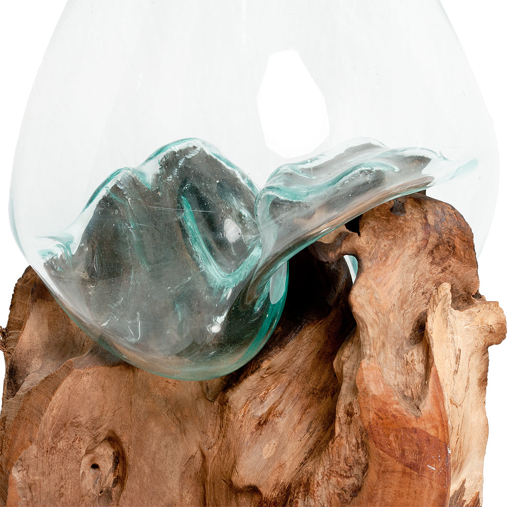 Aussergewöhnliches Deko-Objekt DROP-UNO ca. H70cm Teak Unikat