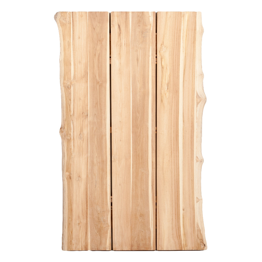 Teak Esstischplatte LIVING EDGE GARDEN Baumkante - diverse Größen