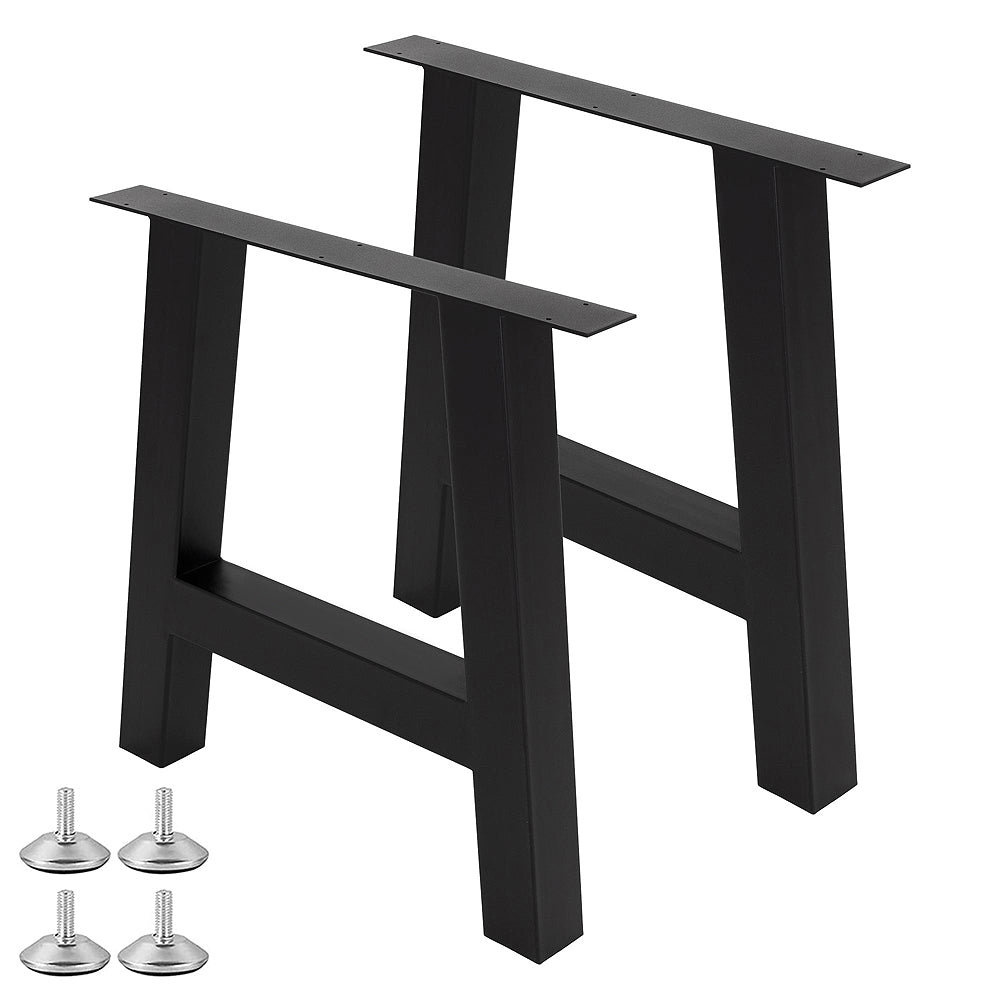 Esstischgestell WELL-H 8x8cm schwarz pulverbeschichtet Metall – LebensWohnArt