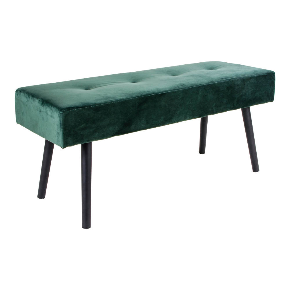 Elegante Bank BISKY dunkelgrün Samt 100cm