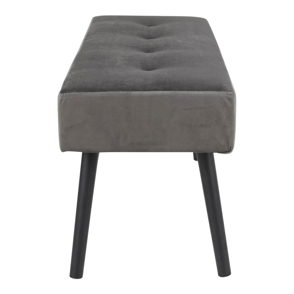 Elegante Bank BISKY grau Samt ca. 100cm