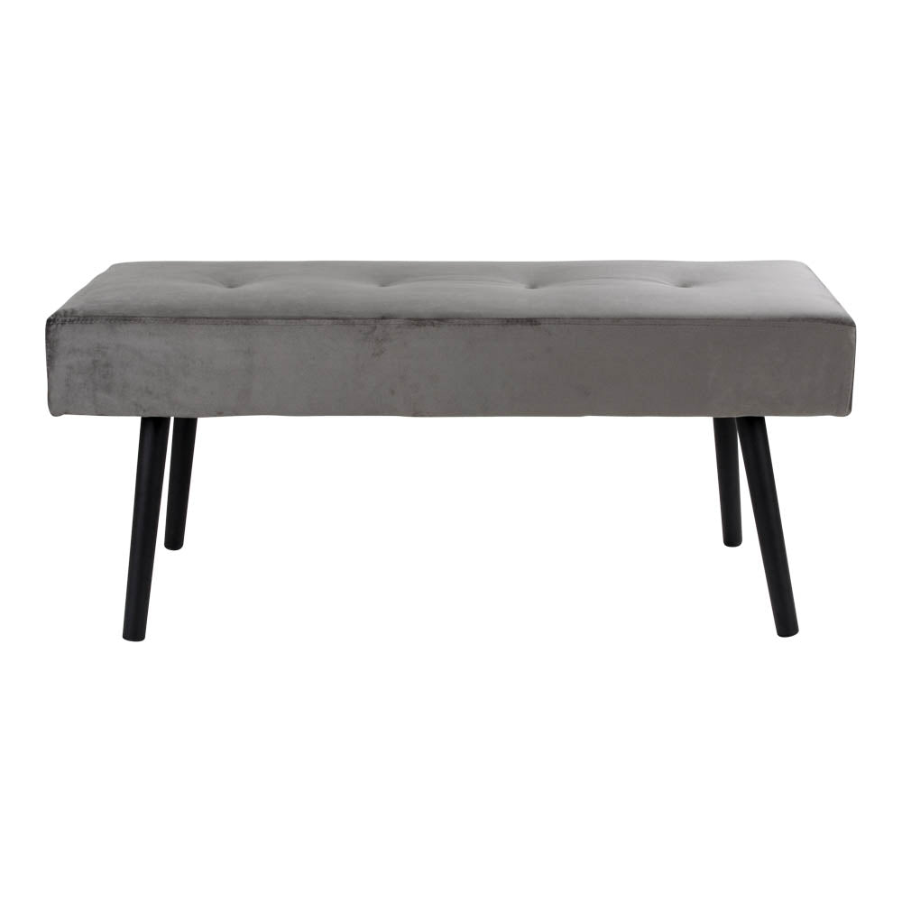 Elegante Bank BISKY grau Samt ca. 100cm