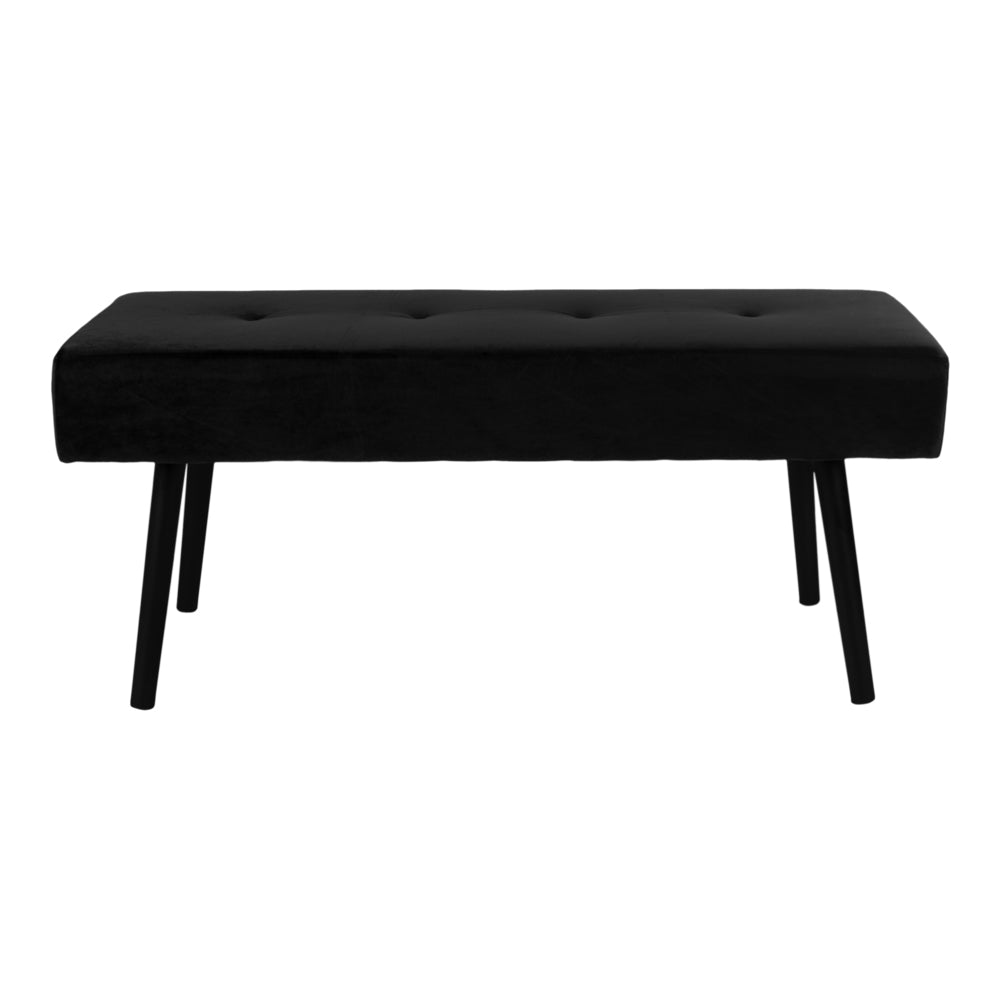 Elegante Bank BISKY schwarz Samt ca. 100cm