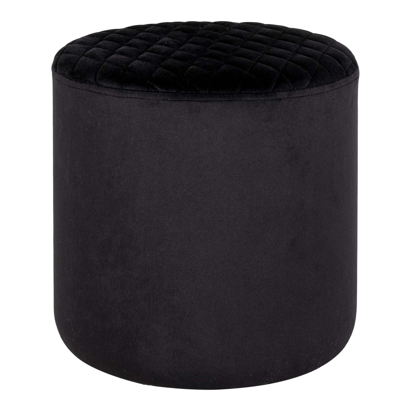 Eleganter Hocker BILUND schwarz Samt