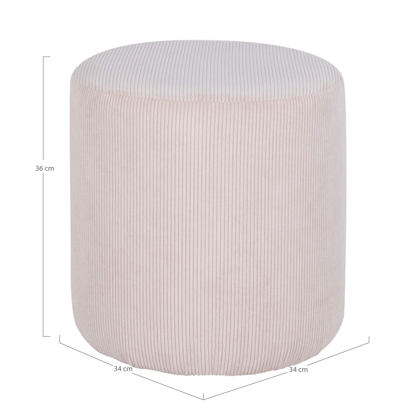 Eleganter Hocker BILUND sand Cord