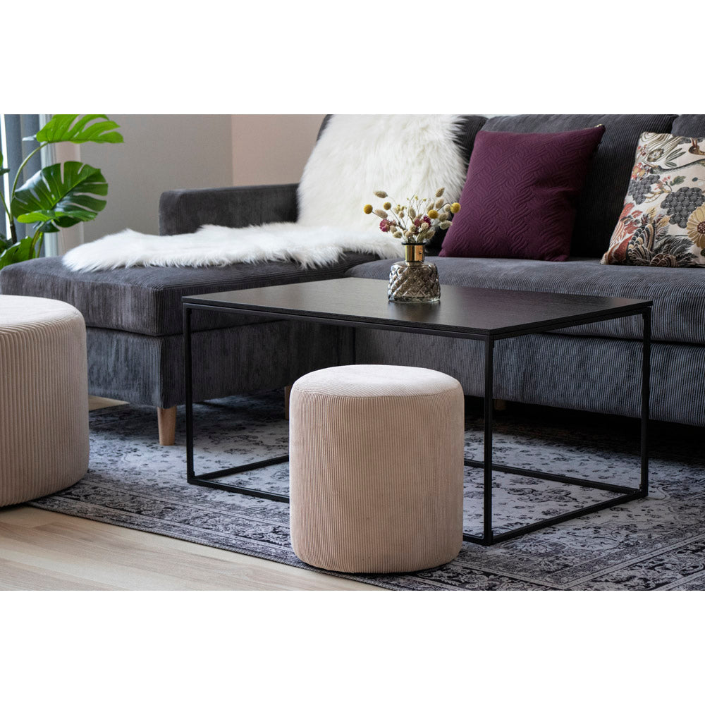 Eleganter Hocker BILUND sand Cord