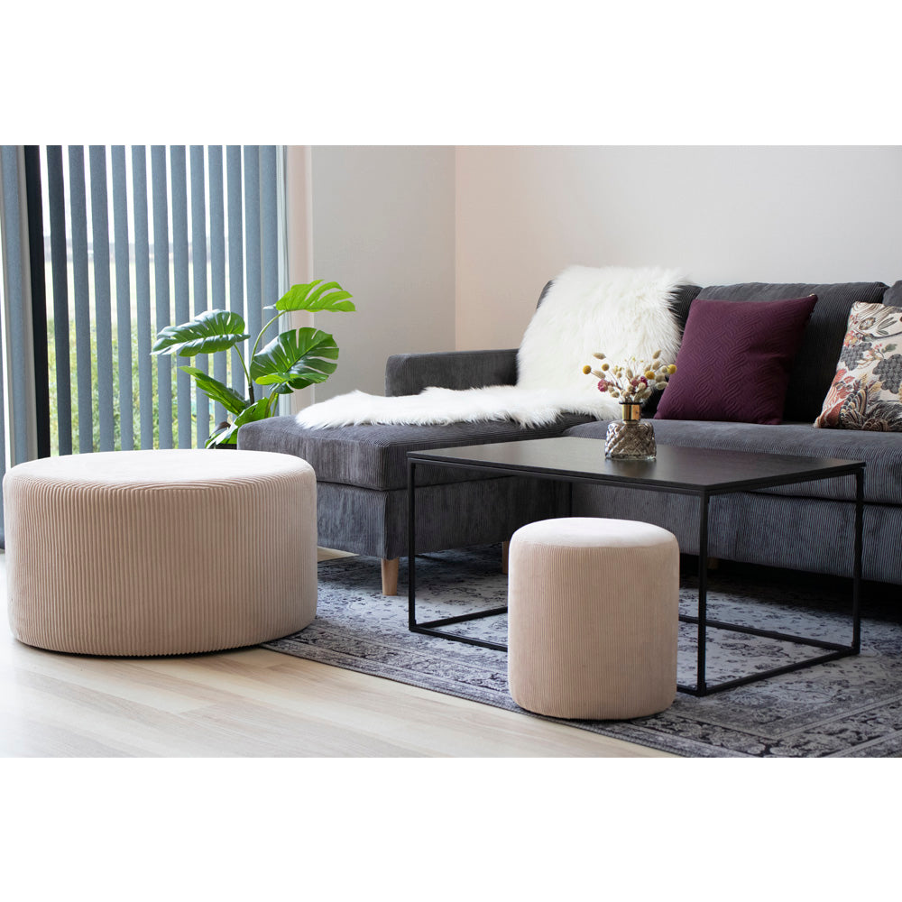 Eleganter Hocker BILUND sand Cord