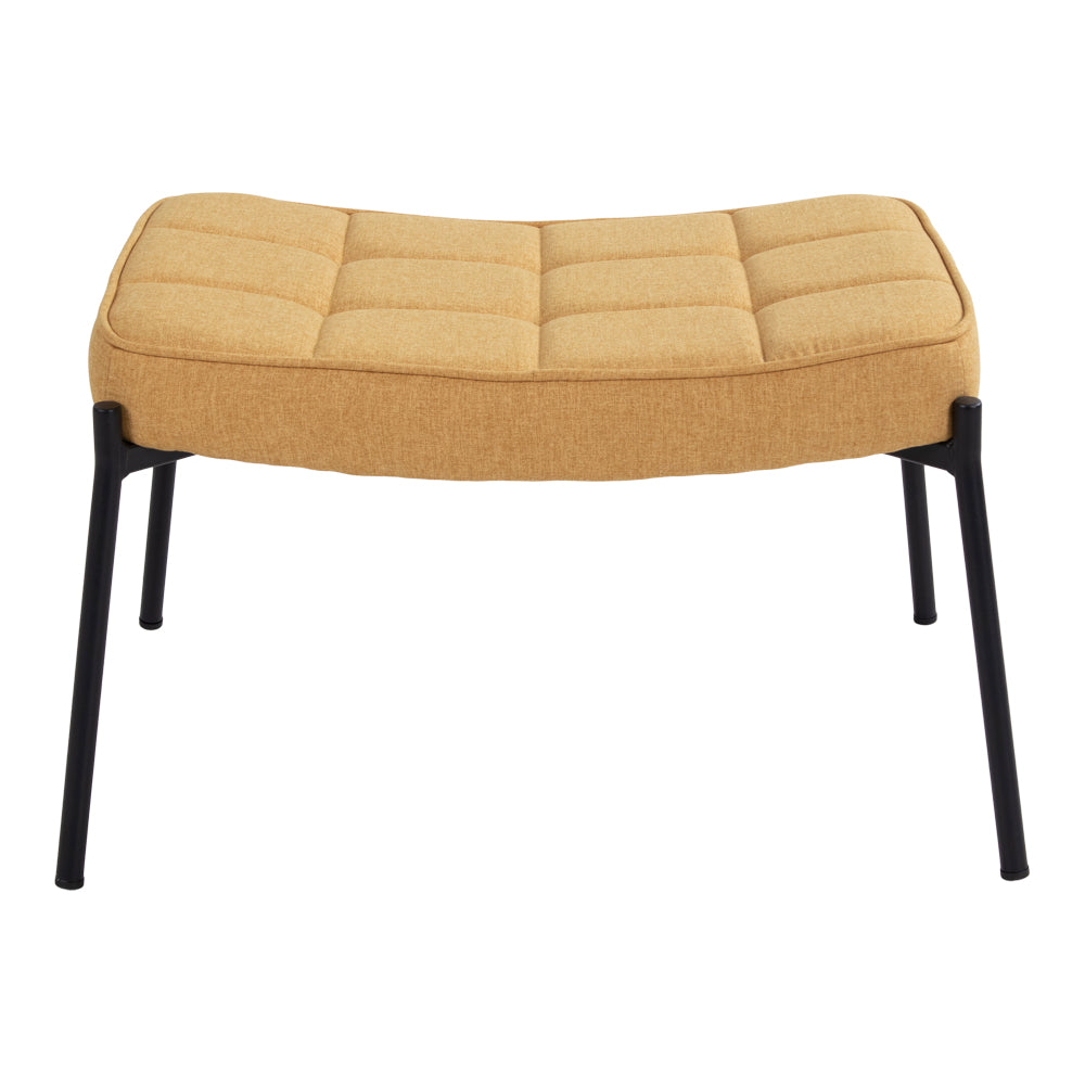 CORDERO Fußstütze in curry Samt mit schwarzen Beinen