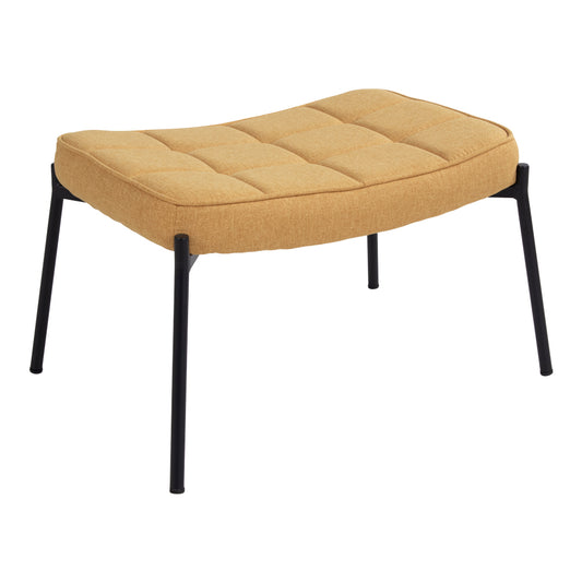 CORDERO Fußstütze in curry Samt mit schwarzen Beinen