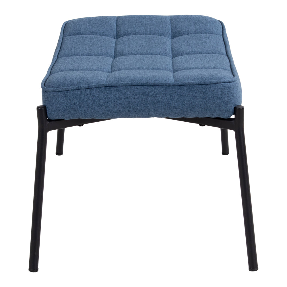 CORDERO Fußstütze in blau Samt mit schwarzen Beinen