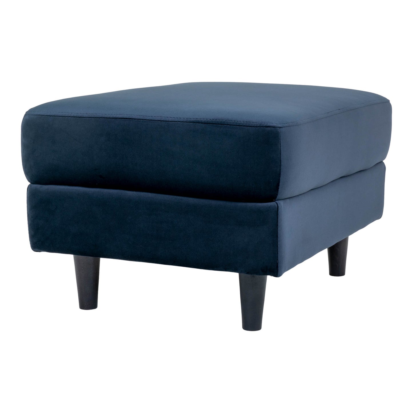 Retro Samt-Hocker ITALY in royal-blau ca. 52x68xH42cm