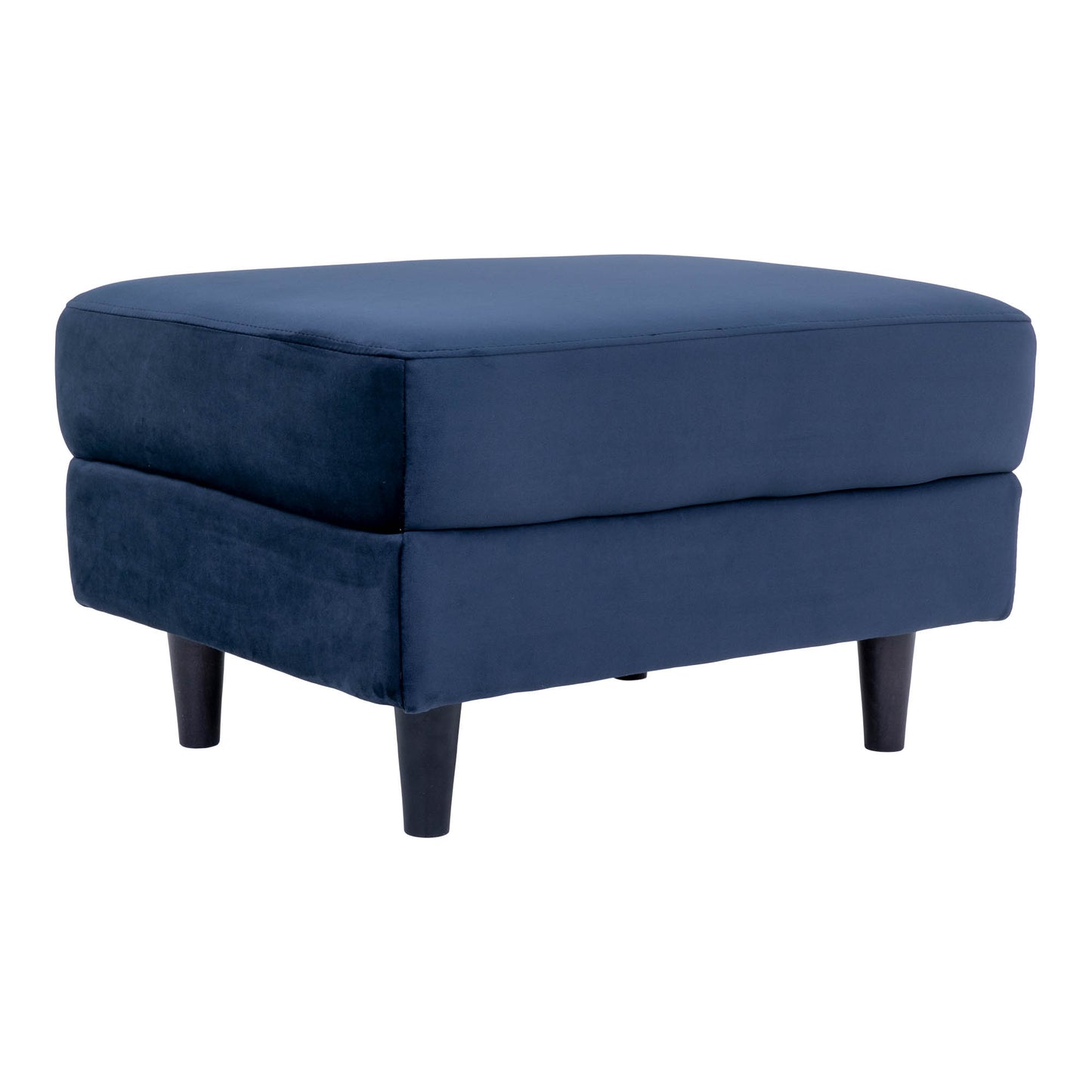 Retro Samt-Hocker ITALY in royal-blau ca. 52x68xH42cm