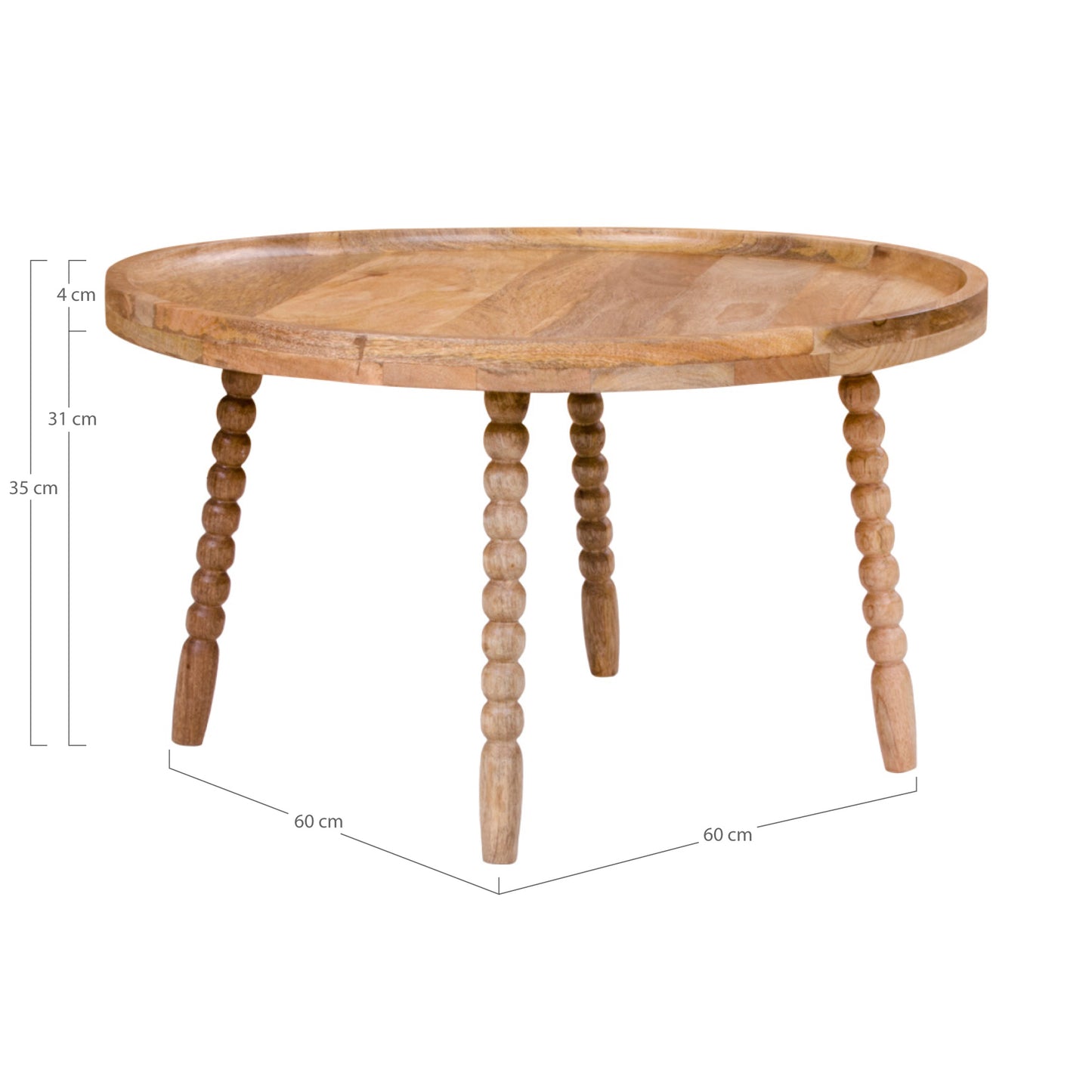 Design Couchtisch UMMA Mangoholz ca.D60cm