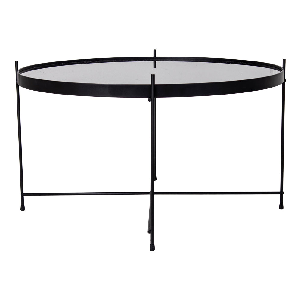 Eleganter Couchtisch VENEDIG schwarz ca. ø70xh40cm