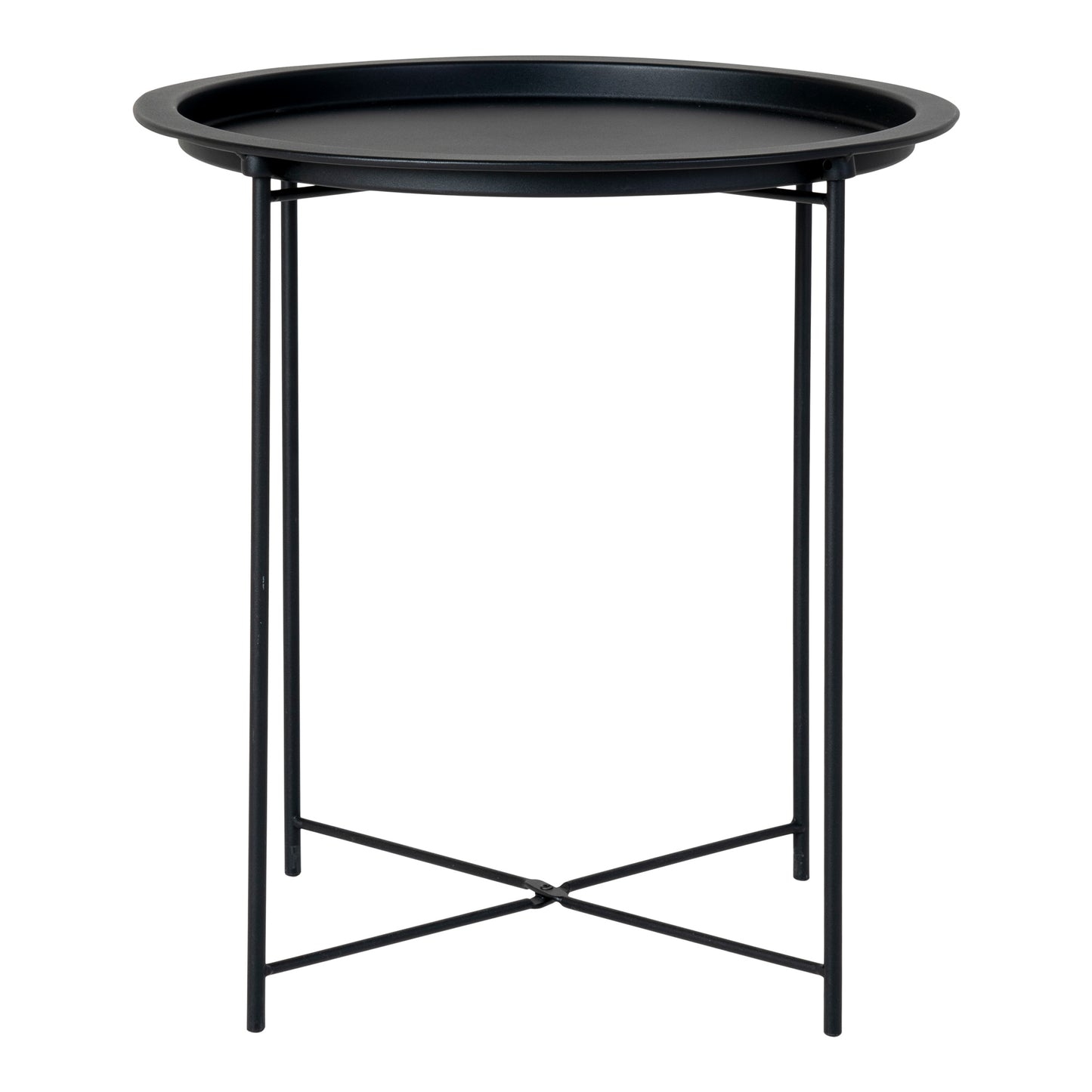 Design Beistelltisch BOSTON 48cm Tablett  schwarz Stahl