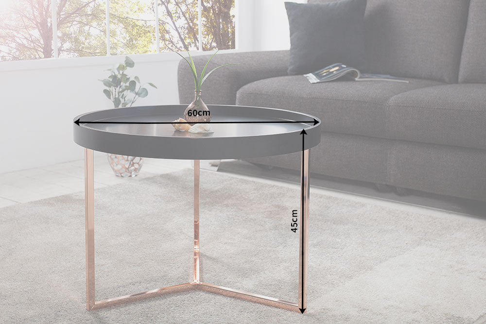 Moderner Couchtisch STACCA 60cm abnehmbares Tablett