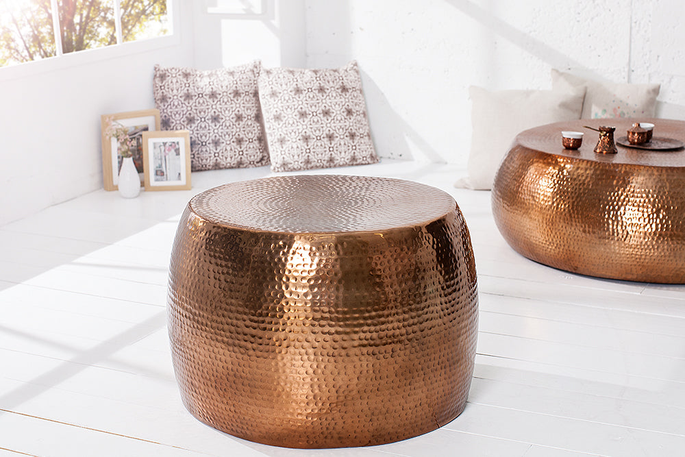 Stylischer Beistelltisch MARTELLO Aluminium ca.60cm kupfer