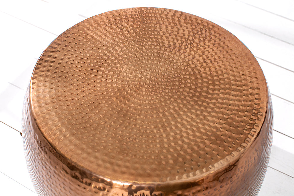 Stylischer Beistelltisch MARTELLO Aluminium ca.60cm kupfer