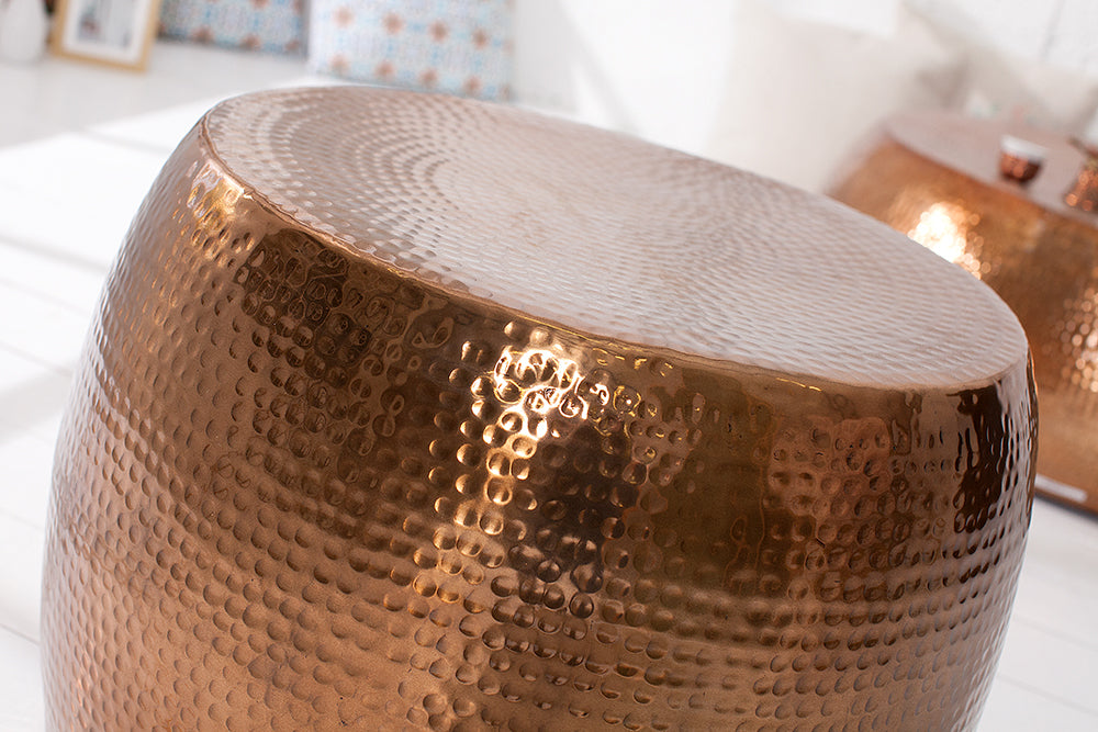 Stylischer Beistelltisch MARTELLO Aluminium ca.60cm kupfer