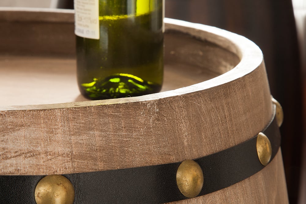 Originelles Flaschenregal BOTELLA 60cm natur Weinfass Pienienholz