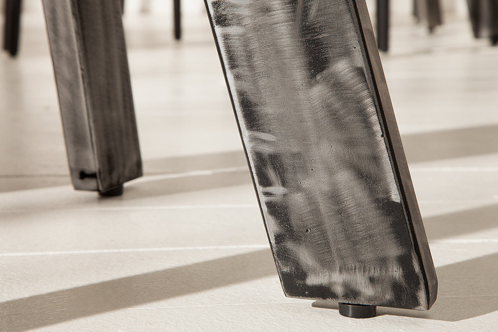 Mango Esstisch ARTE 80cm grau Industrie-Design Gestell