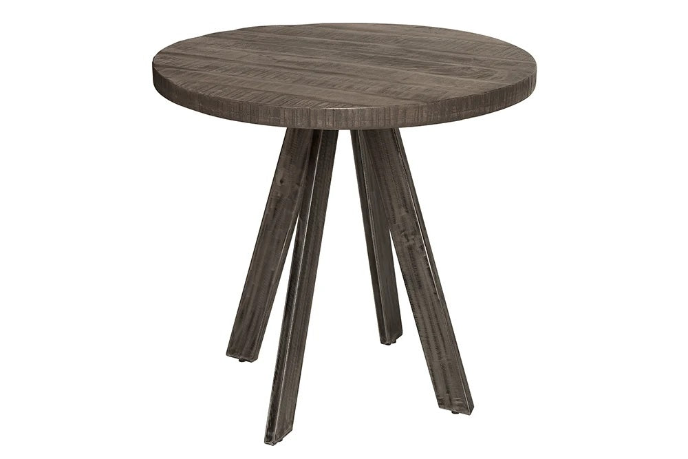 Mango Esstisch ARTE 80cm grau Industrie-Design Gestell