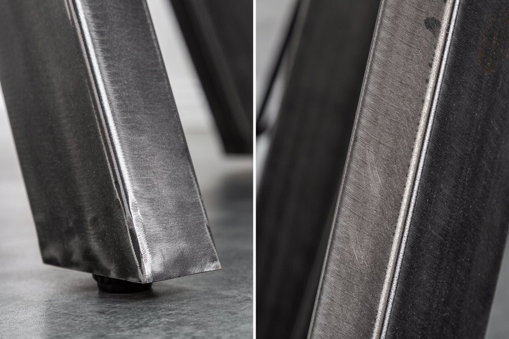 Mango Esstisch ARTE 120cm grau Industrie-Design Gestell