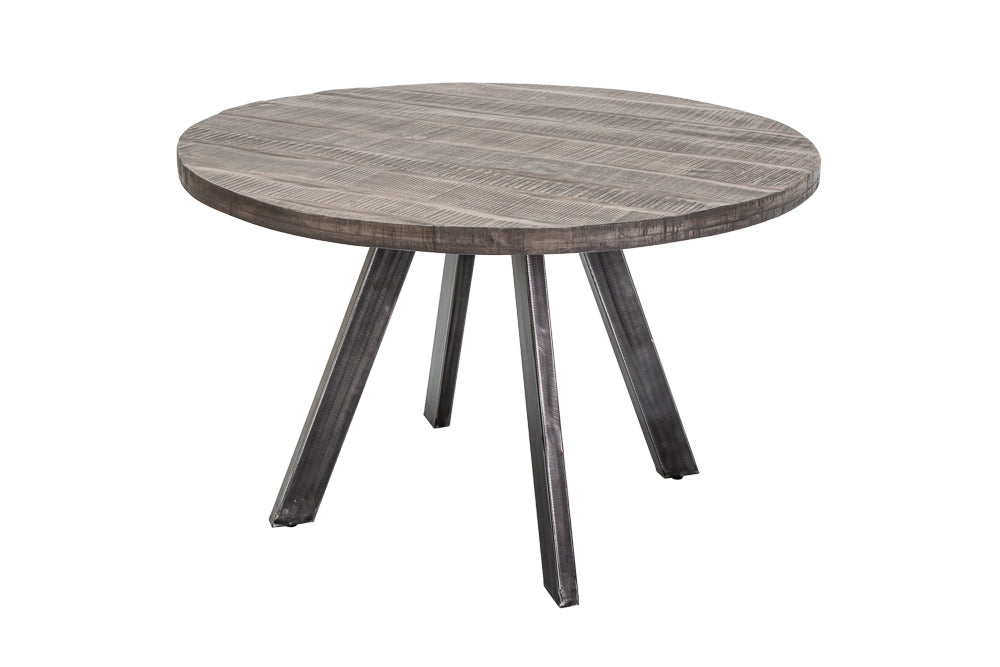 Mango Esstisch ARTE 120cm grau Industrie-Design Gestell
